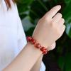 Red Natural Beautiful Stone Beads Elastic Beaded Bracelet Bracelets for Men and Women Bracelet Ornaments