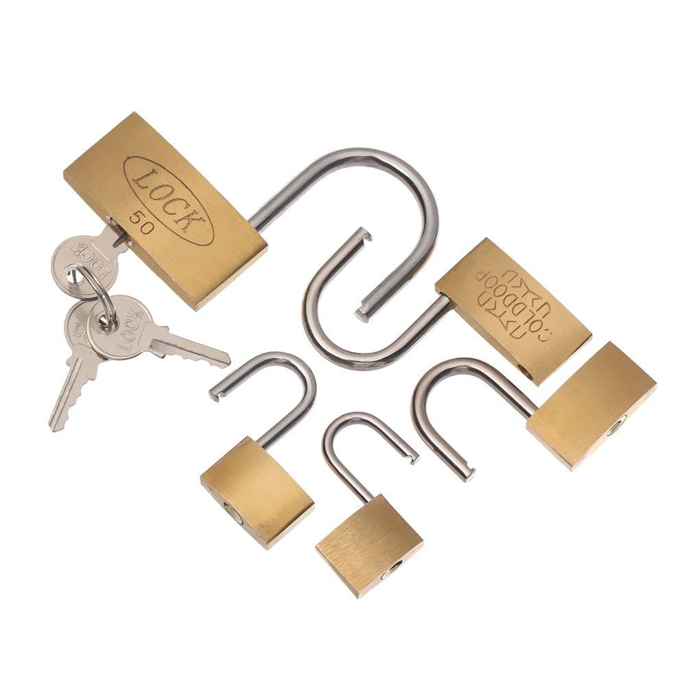 Home Improvement Hardware Locker Case Supply Copper Lock with 2Keys Brass Padlock Security Tool Luggage Case Padlock