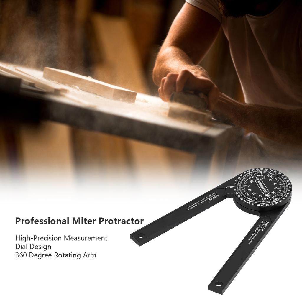 Miter Saw Protractor HighPrecision 360 Degree Rotatable Angle Finder Woodworking Measuring Tools