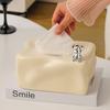 Creative Rectangular Pleated Ceramic Tissue Box Countertop Ornament Home Decoration Living Room Bathroom Extractable Tissue Box