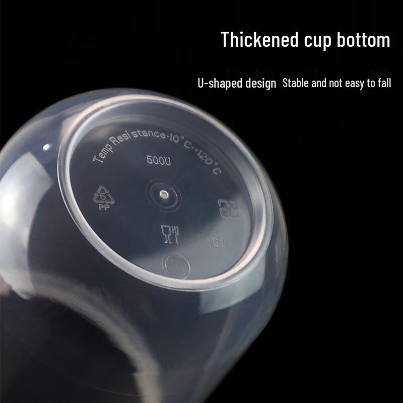 Disposable Frosted Takeaway Cups with Attached Lids