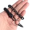 5Pcs Retractable Fishing Lanyards Boating Ropes With Buckle Tackle Secure Accessories Black