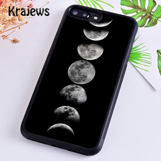 Krajews Moonlight Moon Phases Phone Case Cover For iPhone 16 15 SE2020 14 6 7 8 Plus 11 12 13 Pro Max Plus Coque Shell Fundas