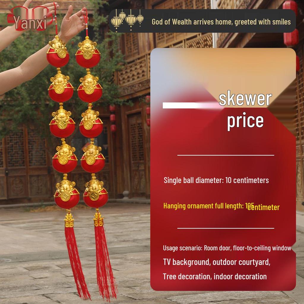 2026 Year of the Horse Red Lantern Ornaments for New Year and Housewarming Decorations, Featuring 'Fu' Spring Festival Pendants
