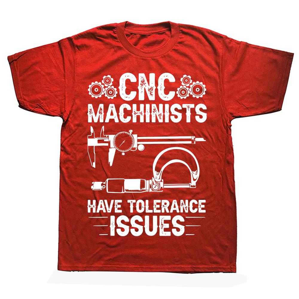 Neuheit CNC Bediener Papa Maschinenbediener Werkzeug T-Shirts Streetwear Kurzarm Geburtstagsgeschenke Sommer T-Shirt Herrenbekleidung