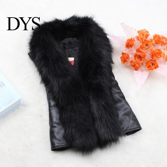 Solid Color Sleeveless Jacket Women's Faux Leather Vest Open Front Moto Biker Simple Women Gilet with Fur Collar Fall Winter Thick Outerwear