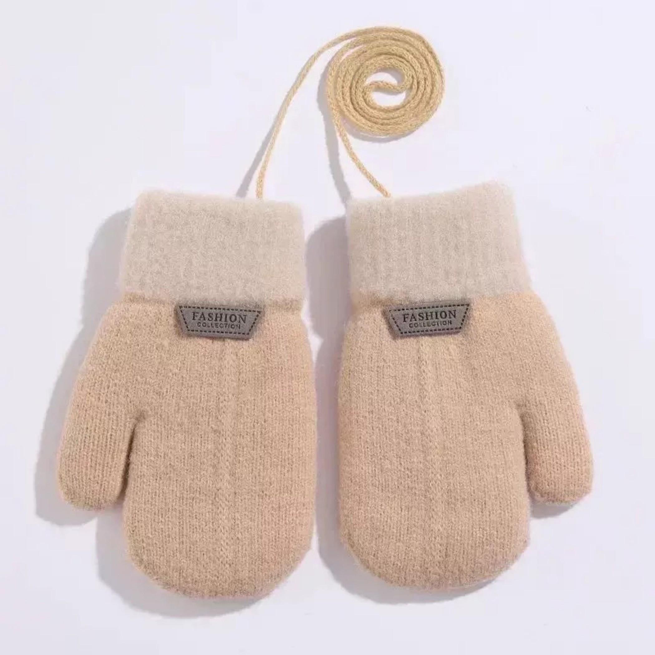 

[1pc Cute Winter Gloves] Warm Thick Knitted Gloves | Cute Mittens For Boys Girls Winter | Newborn Kids 1-3Y Children Gloves Gift хакі
