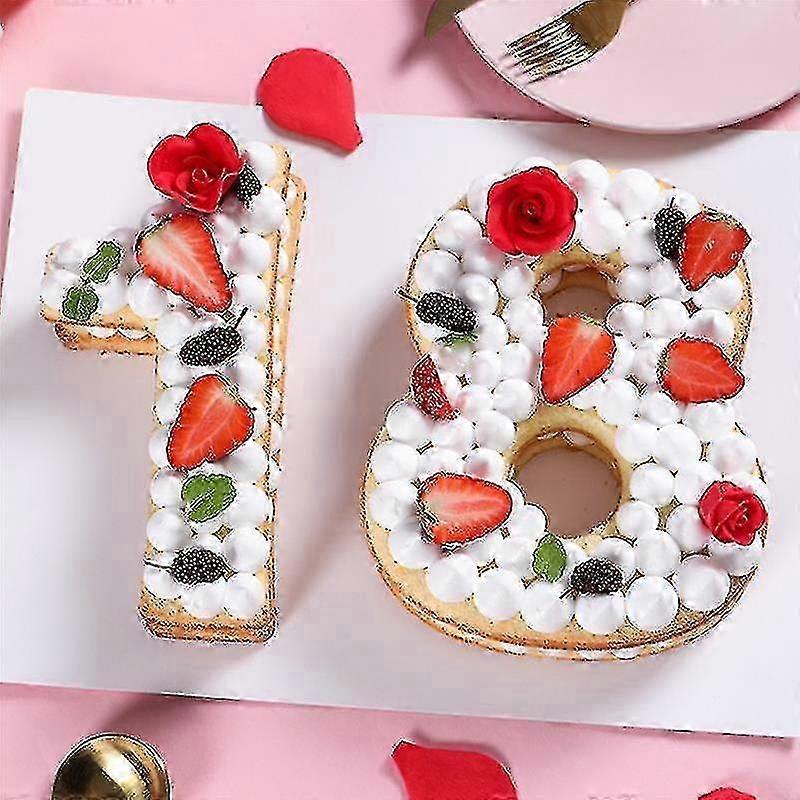 Set Of 9 Number Cake Moulds For Baking 10 Inch Silicone Cake Moulds Numbers Large Set For Birthday And Wedding Anniversary Day 2025