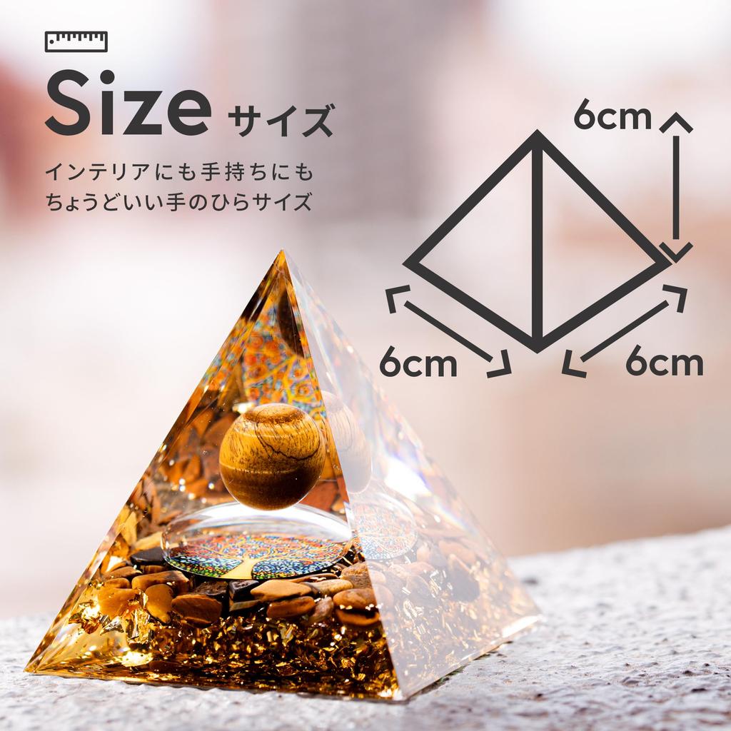 Orgonite Pyramid, Pyramid-shaped, Natural Stone, Obsidian, Crushed Stone, Amethyst, Spherical Bead, Tree of Life, Resin, Chakra, Power Stone Cleansing