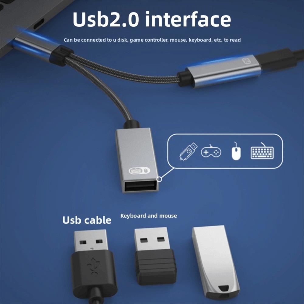 Converter 2-in-1 USB C To Audio Cable Type C 2-in-1 Multifunctional Adapter  Computer/Phone/Tablet