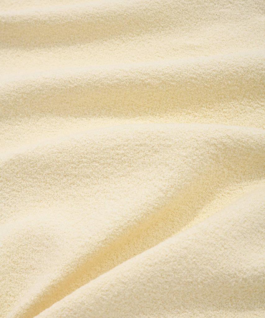 COVERNAT WOMAN Round Boucle Short Sleeve Knit Ivory