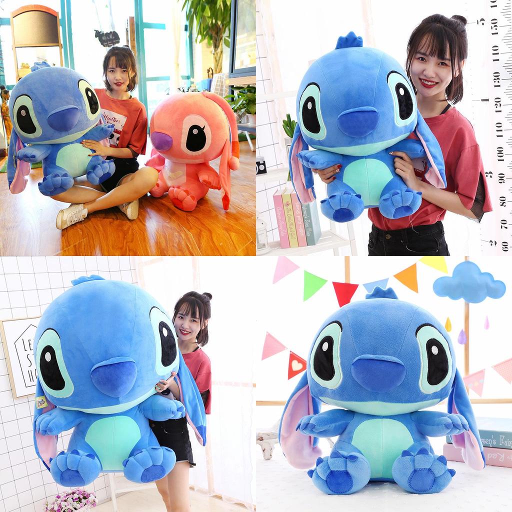 Large Cuddly Soft Disney Lilo Stitch Stitch Angel Plush Toy