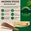 Bless-International-Sandalwood 100%-Natural-Handmade-Incense-Sticks Organic-Chemicals-Free-for-Relaxation 12-Inches-1-Hour-Plus-Burning