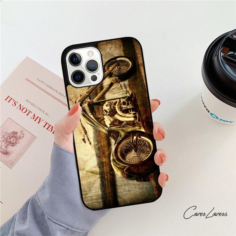 

Retro Moto Cross Motorcycle Phone Case For iPhone 17 Air 14 15 16 13 12 Max For Apple iPhone 17 Air 11 Pro Max Plus Coque iPhone 13