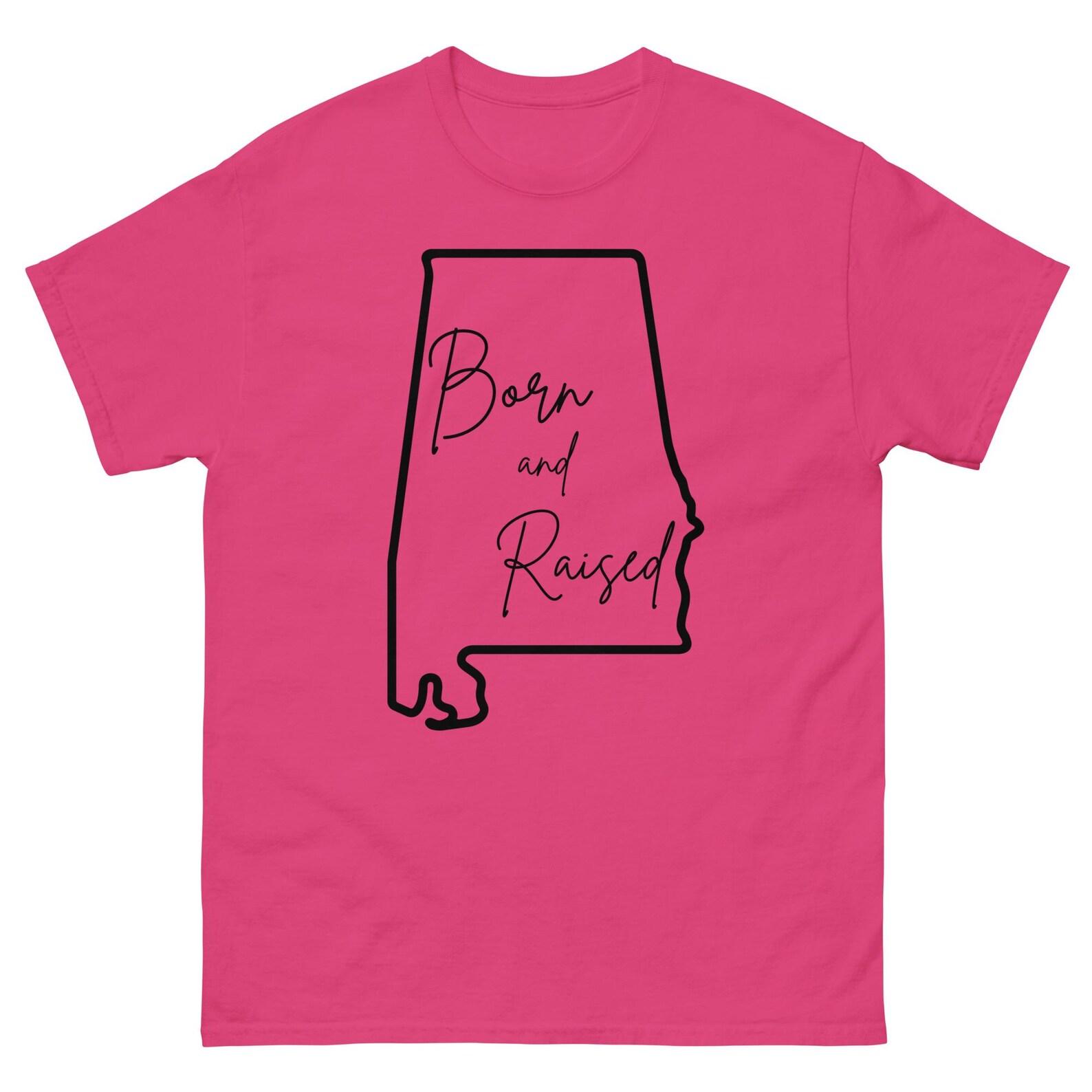 Alabama Pride Unisex T-Shirt | Celebrate Your Southern Roots - Born & Raised in the Heart of Dixie! (Black) L