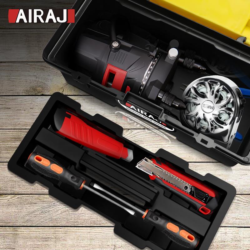 AIRAJ 12 Inch Tool Box Plastic Hard Case Suitcase Professional Complete Garage Organizer Multifunction Electrician Storage Tools