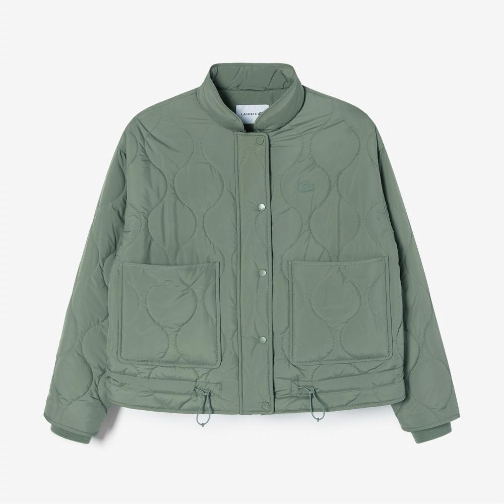 

LACOSTE Женский стеганый джемпер с волнами [Moss Green]