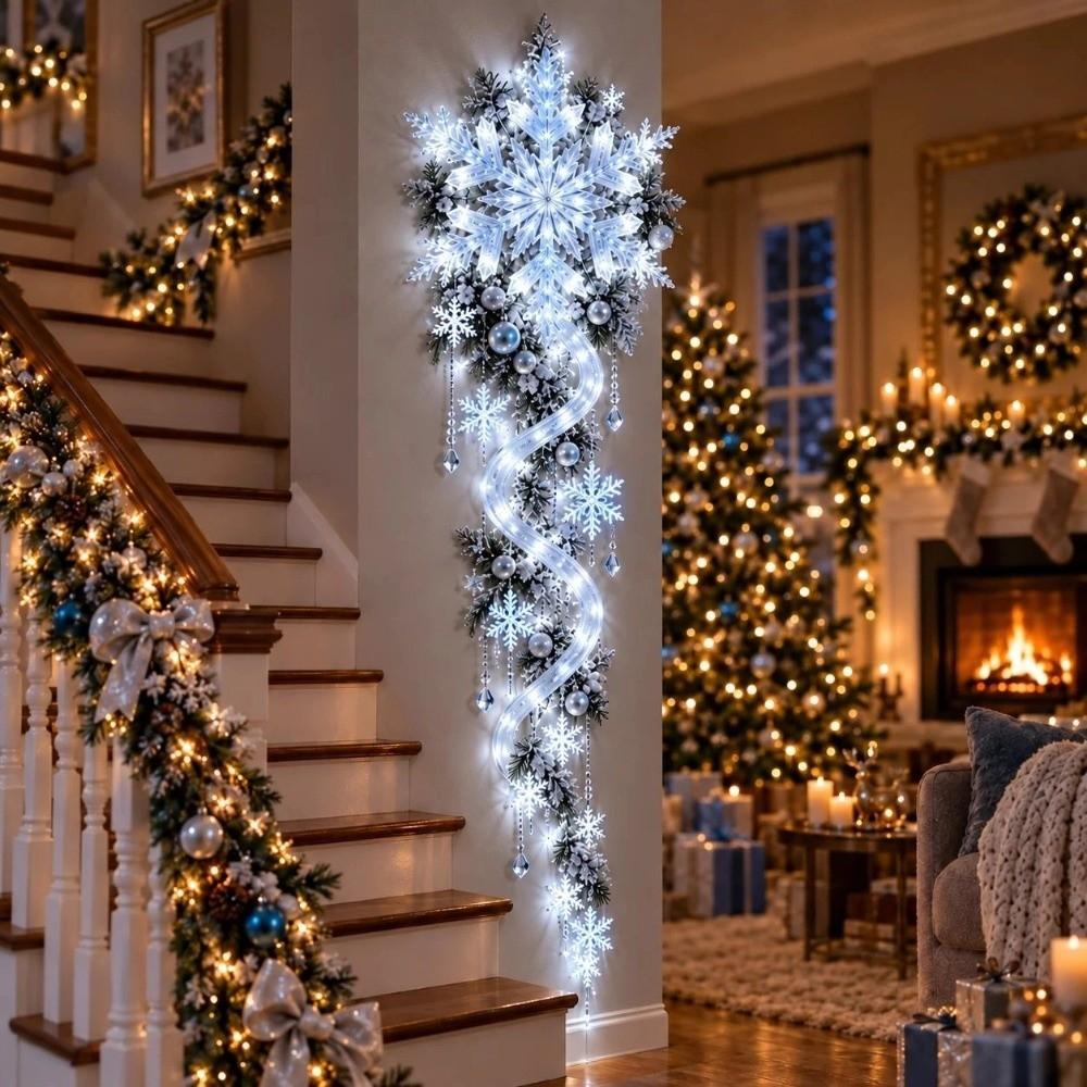 Lightweight Christmas Wall Hanging Light LED Lighted Holiday Window Decorative Light Decoration