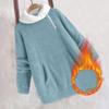 Women's Sweatshirts 1/4 Zipper Pullover Jackets Fall Winter Warm Long Sleeves Lapel Sweater Coat With Pocket