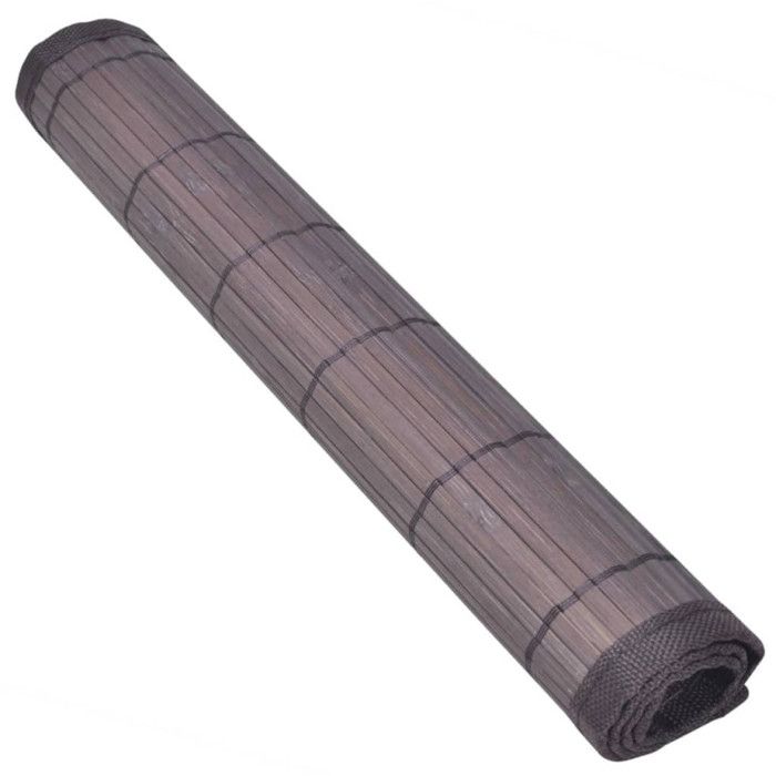 VidaXL Napperons 6 pcs Bambou 30x45 cm Marron foncé