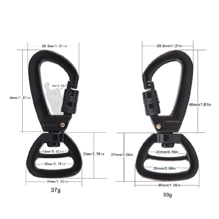 360 Rotating Strong Tension Lobsters Buckle Outdoor Swivels Hook Carabiner Zincs Alloys Spring Hook Luggage Accessories