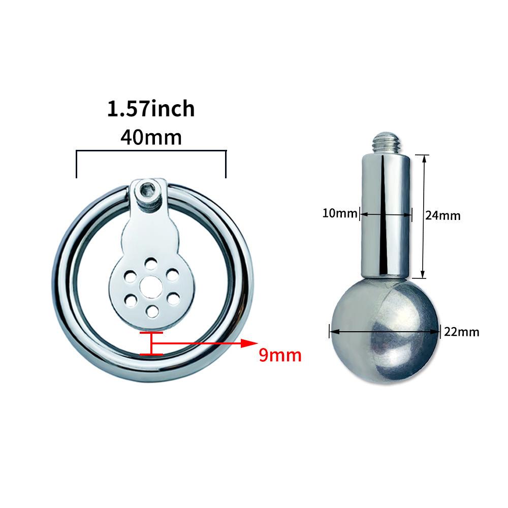 Men's Penis Lock Short Chastity Lock Metal CB Lock Penis Cage Sex Toys Cock Rings Ball Stretcher Stainless Steel BDSM Sissy