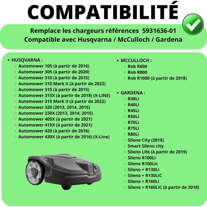 Ładowarka 28V - Husqvarna - Automower 105/310/315X - Uniwersalna - Elektryczna - Czarna