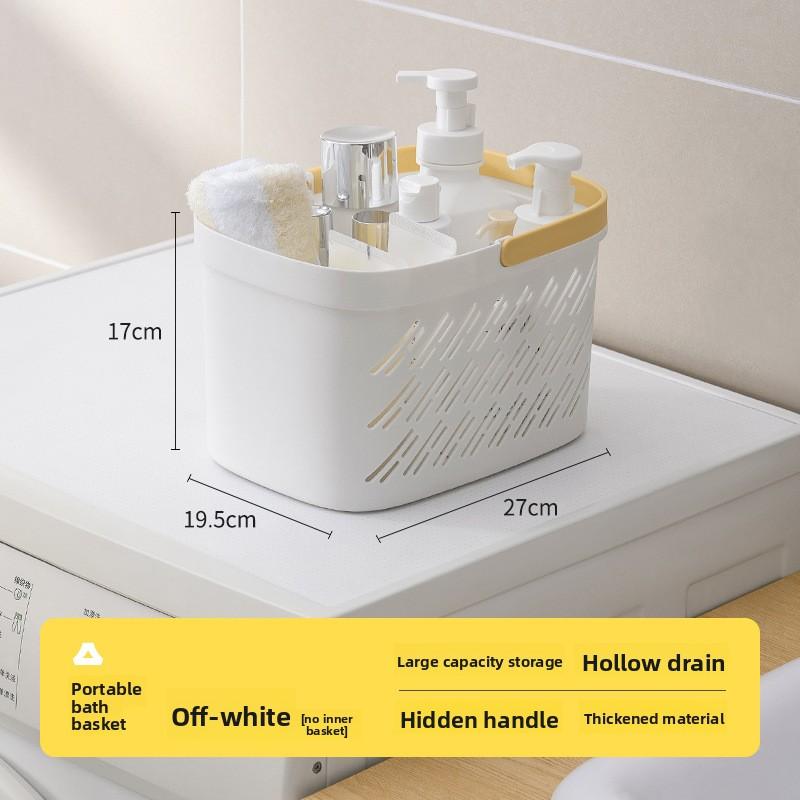 Hand-held Bath Basket Storage Basket, Bathroom Hand-held Bath Basket Dry and Wet Separation Storage Basket, Bathroom Bath Basket