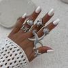 Ingemark 12Pcs/Set Punk Starfish Scallop Open Cuff Bangles Adjustable Rings for Women Boho  Armband Bracelets Summer Jewelry Set