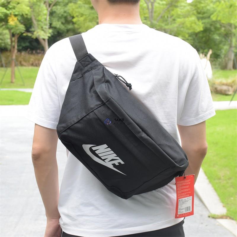 Nike Sports Polyester Single Shoulder Crossbody Waist Bag Unisex Bags Black BA5751-014