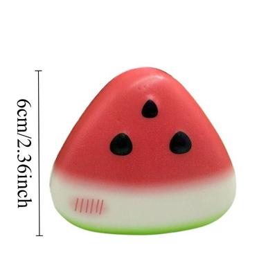 Squishy Wassermelone Quetschspielzeug Süßes Obst Knet-Fidget-Spielzeug Weich Schneller Rückprall Entspannungs-Puppe Anti-Stress Geschenk Süße Sachen