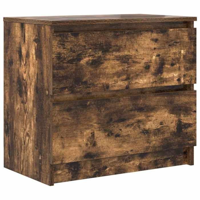 VidaXL Meuble TV chêne fumé 60x35x54 cm bois d'ingénierie, support TV, meuble hifi, centre de divertissement, buffet TV, 861782
