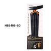 6/12 Pcs Nylon Brush Set for Students To Paint Acrylic Paint Pen Black Rod Children's Watercolor Pen Art Material Painting Brush