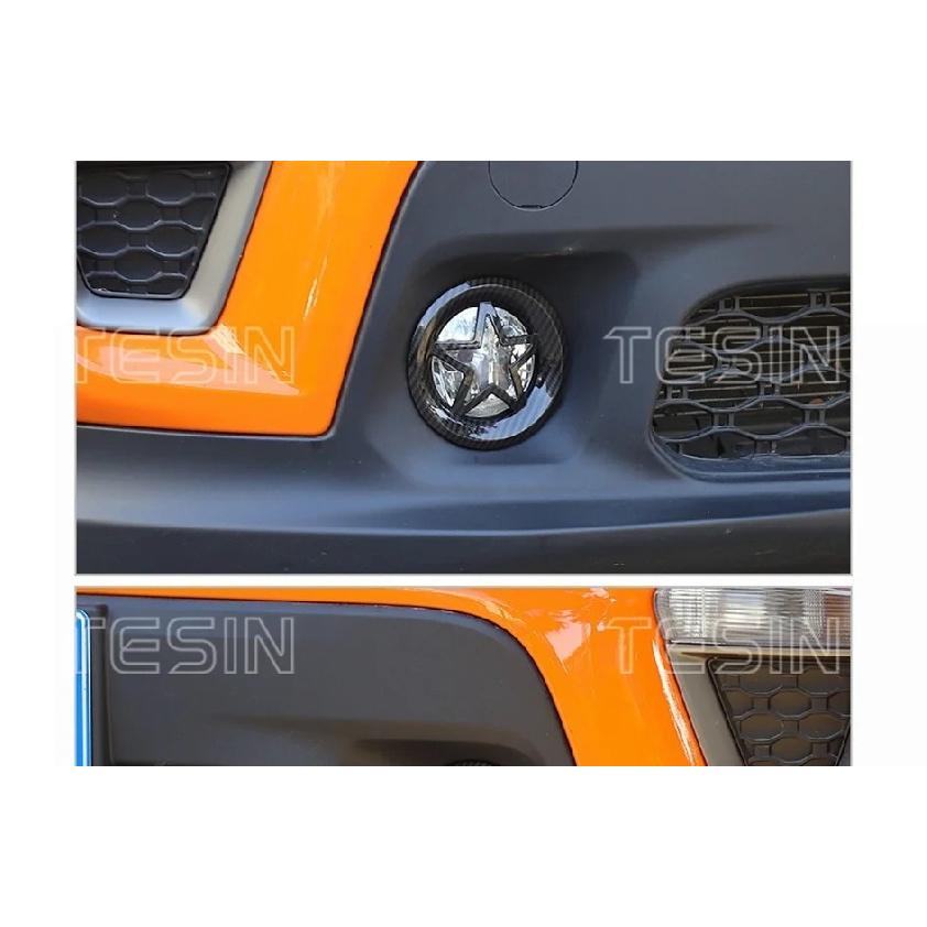 TESIN Car Front Fog Light Lamp Decoration Cover for Jeep Renegade 2019 2020 2021 2022 2023 2024 Lamp Hoods Exterior Accessories