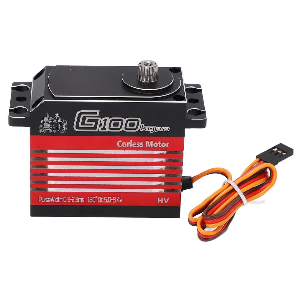 Servo Motor G100 Pro 100KG Metal Steering Arm Torque Digital Model Steering Gear for 1:5 1:6 RC Car Robot Boat