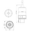 Pressure Transmitter for Water Oil Gas 5-12V 0.5-4.5V SS316L G1/4 I2C Transducer Sensor for PLC Arduino STM32 Terminal Connector