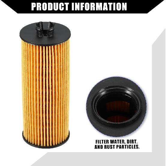 No.68079744AB/68079744AA Engine Oil Filter for Jeep Grand Cherokee 3.6L 2011-2013 / Inner Transmission Oil Filter/Durable / 1 Set Yellow