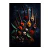 Modern Cooking Herbs Spices Sushi Utensils Spoon Wall Art Picture Canvas Painting Luxury Artwork Poster Print Home Kitchen Decor
