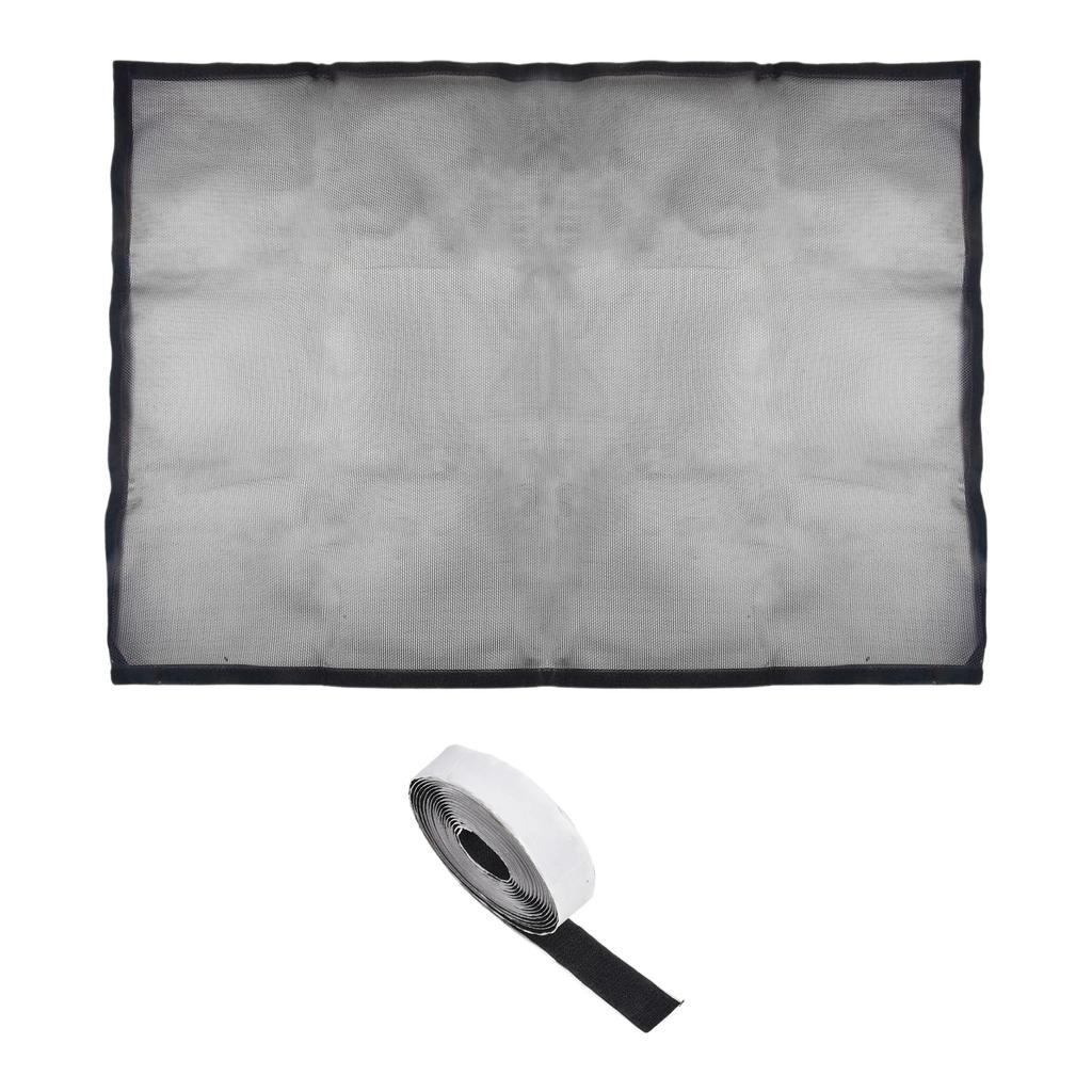 Baby Proof Fireplace Screen Mesh Cover  Superior Grip  Sturdy PVC Fabric  Keep Loved Ones Safe  Elegant Black Design