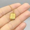 Ins Chocolate Cube AB Chain Titanium Steel Necklace Pendant Chain Plated 18K Gold Net Red Necklace