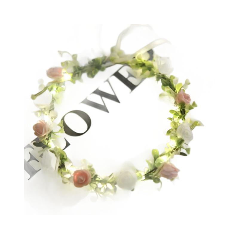 Mori-stil Glödande Älva Blomkrona Hårband - Brudhårnål & Fotoaccessoar för Barn