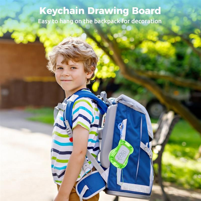 12Pcs Mini Drawing Board Magnetic Doodle Board Backpack Keychain Board With Pen Kid Sketch Erasable Drawing Pad For Birthday