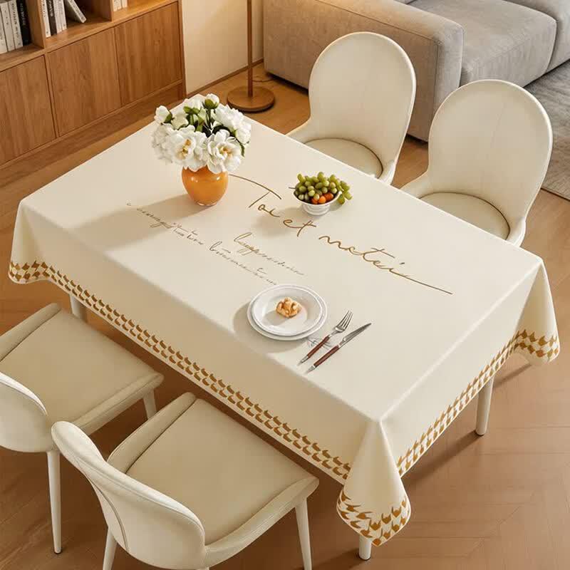 Light Luxury PVC Waterproof Rectangular Tablecloth
