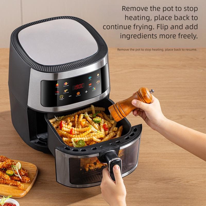 Stainless Steel Large Capacity Oil-Free Air Fryer: New Multifunctional Electric Model