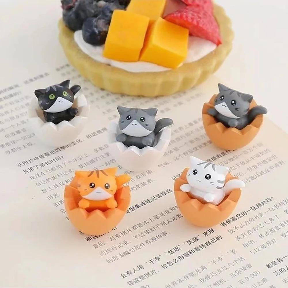 Kawaii 1-4 Stück Mini Katze Ornament Garten Kätzchen Statue Heimdeko Geschenk Kinder Kinder Babyzimmer Dekoration Spielzeug Miniaturfiguren