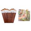 6 Stück Professioneller Pinsel Nylonborsten Pinsel für Künstler Anfänger Öl Acryl Aquarell Felsen Leinwandmalerei