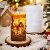 Magiczny Dom Cylindryczna Świeca Zapachowa Forma Silikonowa Magiczny Dom Miasteczko Cylindryczna Forma do Świec Łoś Dom Formy z Żywicy Gipsowej