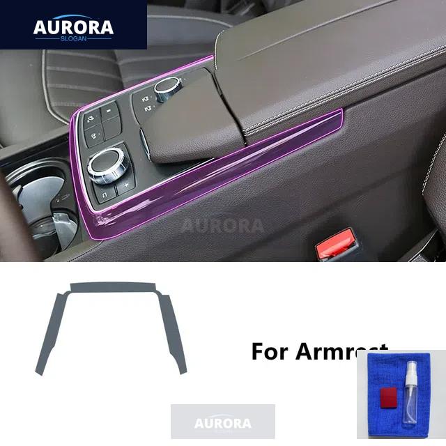 For Mercedes-Benz GLE/GLS 16-19 W166 X166 Car Interior Center Console Transparent TPU Protective Film Anti-scratch Accessories