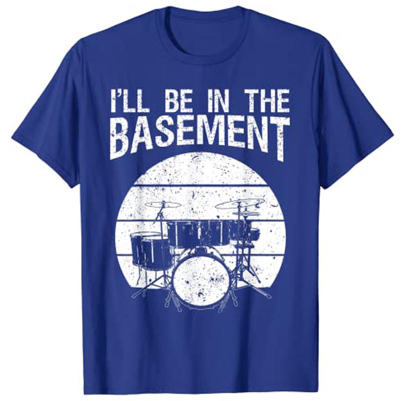 Funny Drummer Art for Unisex Women Drum Set Drumming Lovers TShirt Y2k Music Lover Graphic Unisex Clothing Novelty Tee Gift Cotton