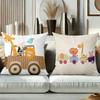 Cute Animal Patterned Cushion Covers for Home Decor Polyester pillowcase, sofa decorative cushion cov Headboard Pillow